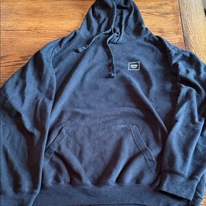 Chomp Brand Black Graphic Hoodie Skull Surf Streetwear Pullover